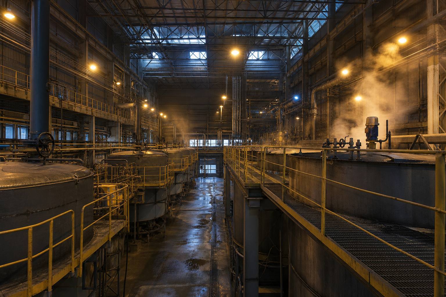 Hydrometallurgical hall